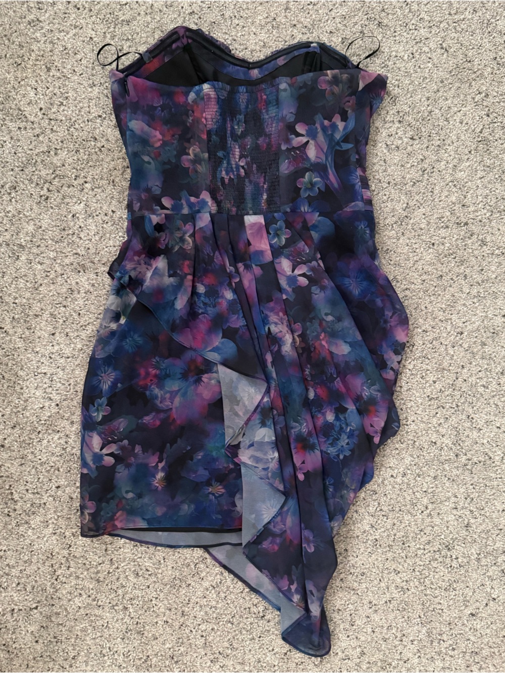 Guess Purple Multi Floral One-Shoulder Camisole